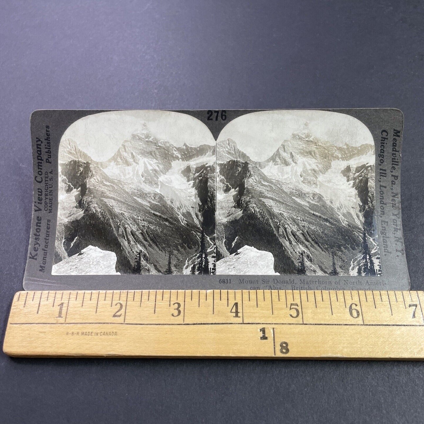 Antique 1910s Mount Sir Donald British Columbia Stereoview Photo Card P3730