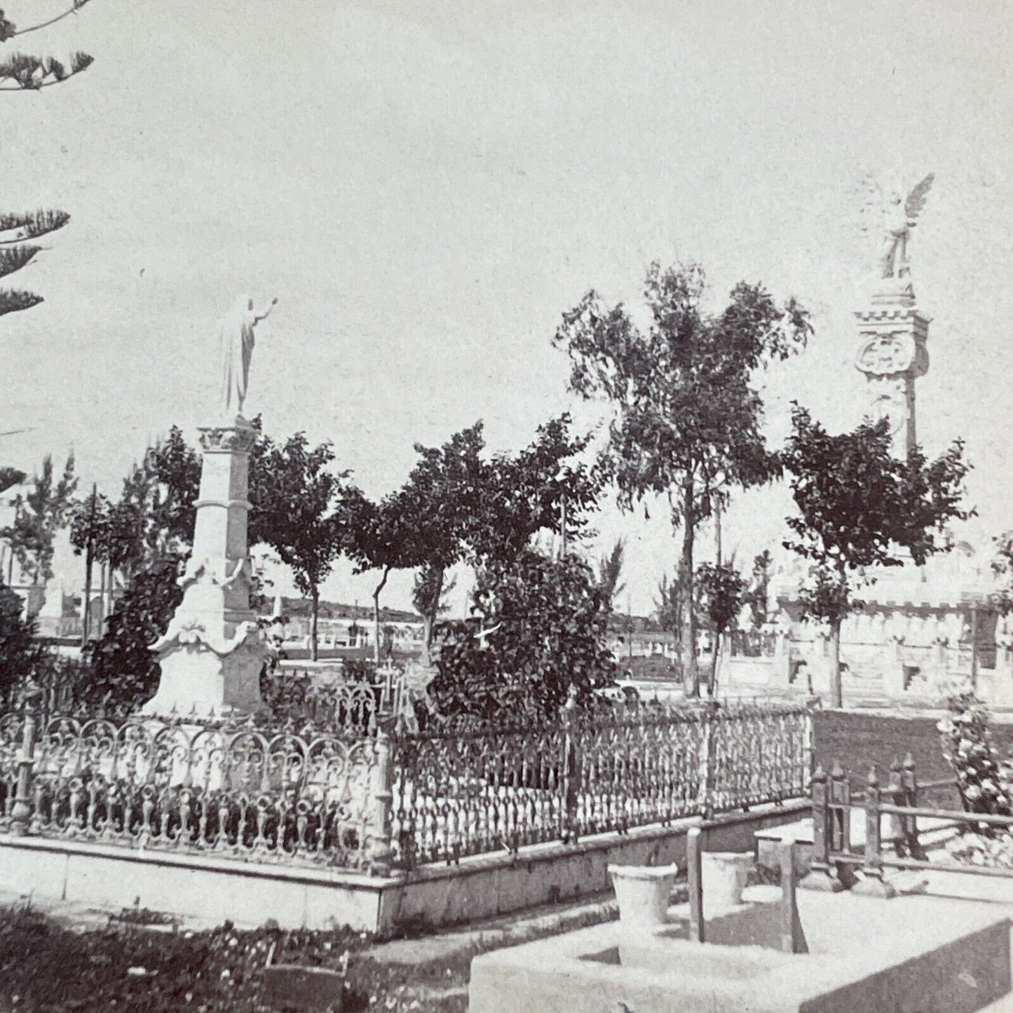 USS Maine Navy Cemetery Graveyard Stereoview Havana Cuba Antique c1898 X3254