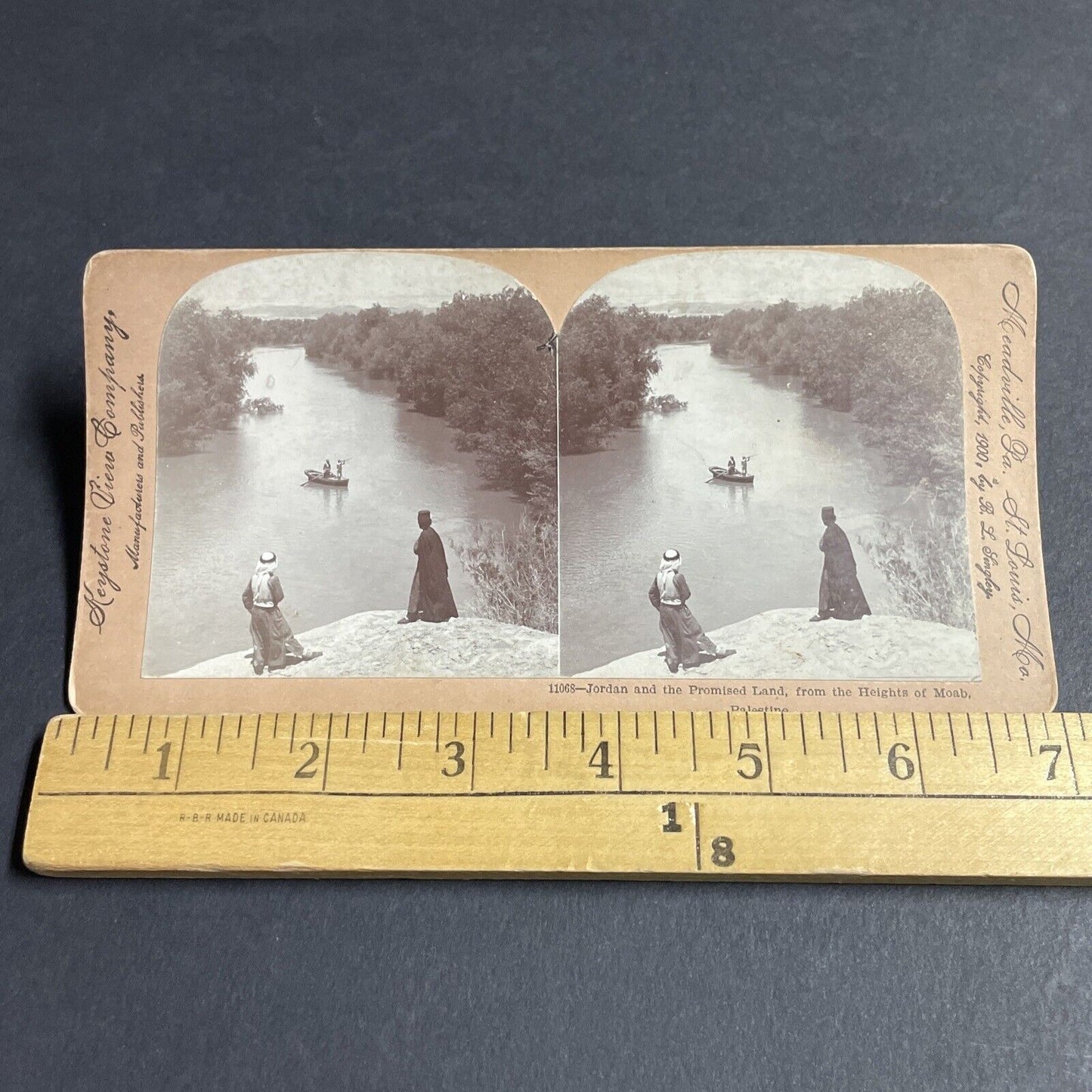 Antique 1900 Duck Hunting In Jordan & Israel Stereoview Photo Card P4279