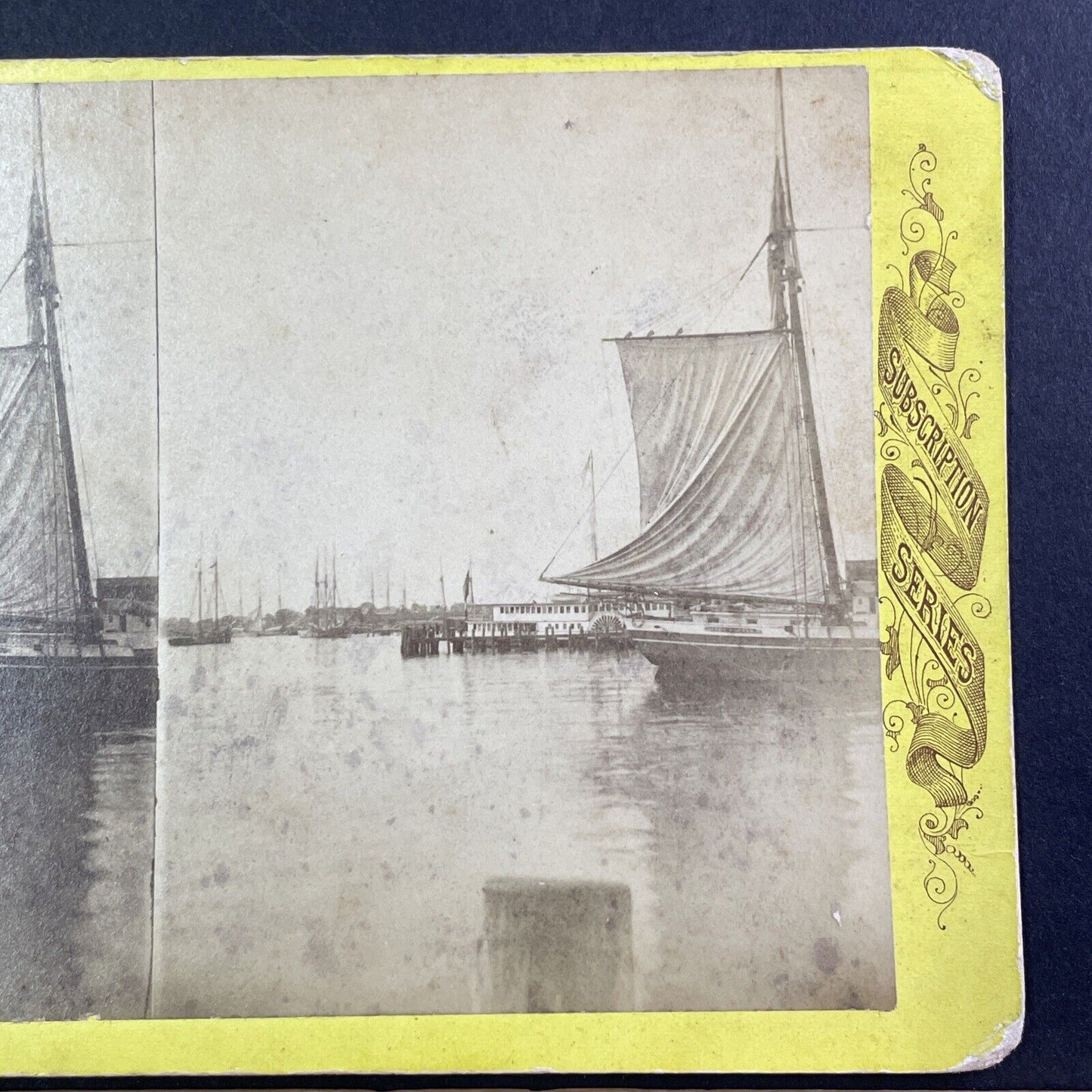 Jacksonville Harbor St. Johns River Stereoview Florida Antique c1870s Y053