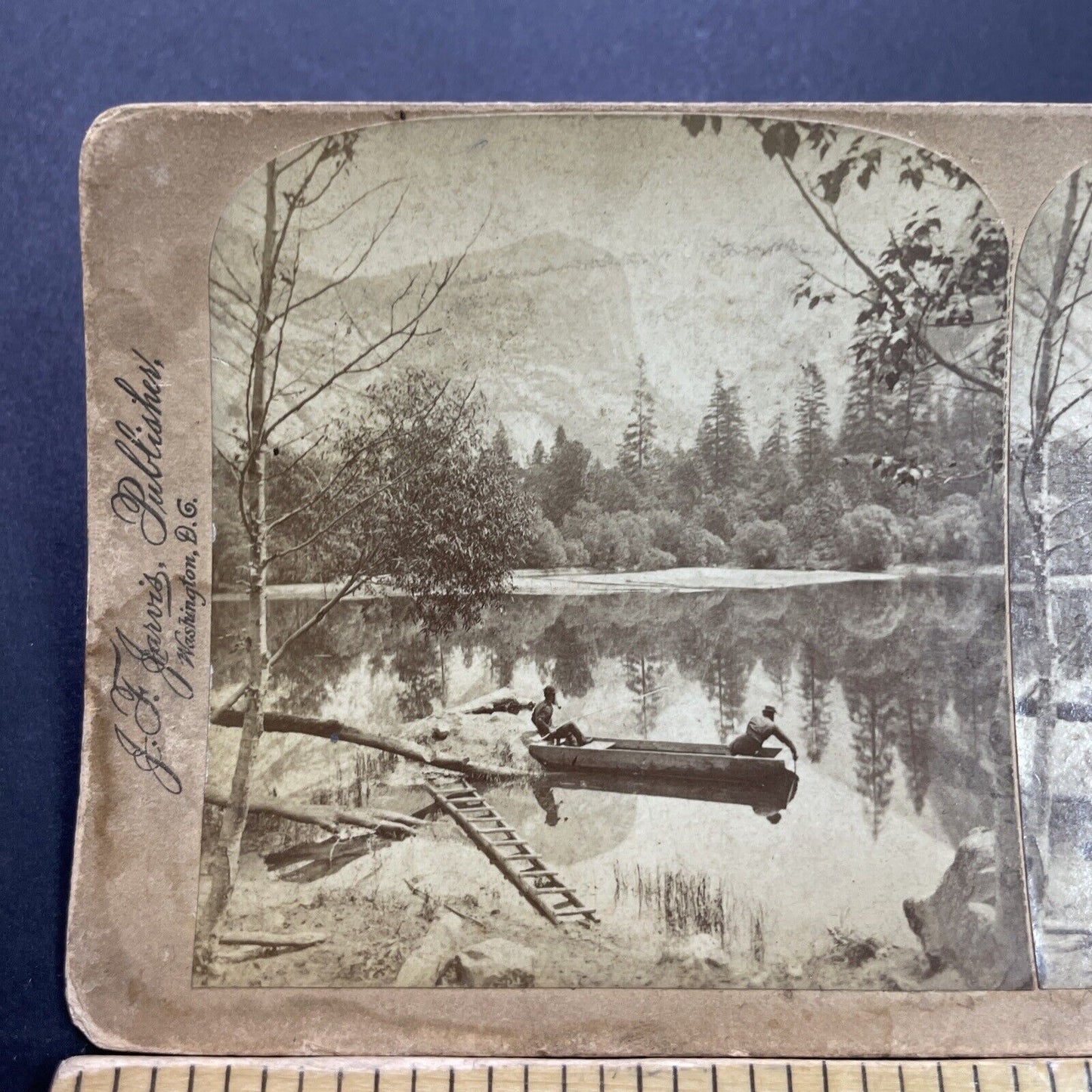 Antique 1880s John Muir (Left) Yosemite California Stereoview Photo Card P3517