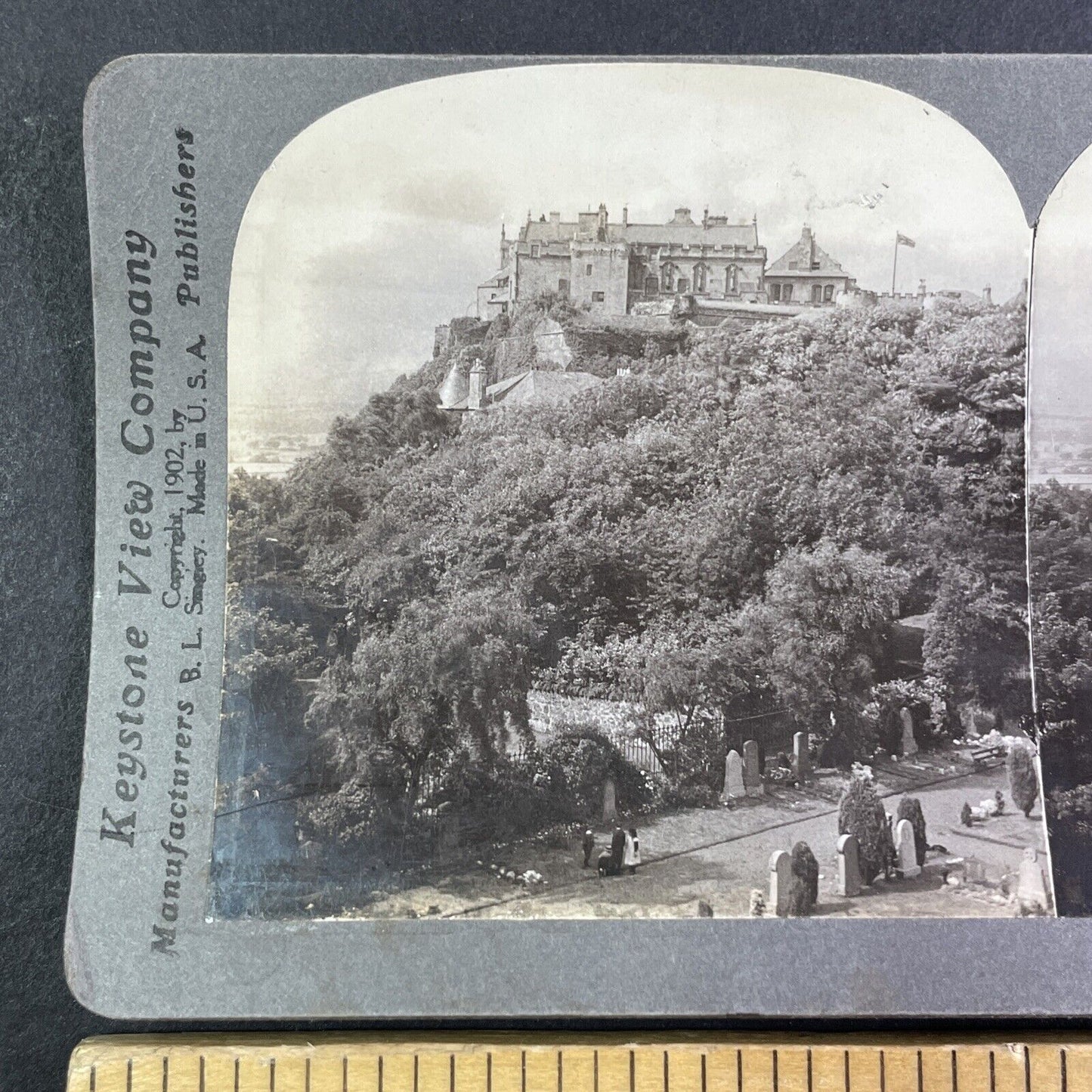 Stirling Castle Scotland Stereoview B.L. Singley Antique c1909 Y2198