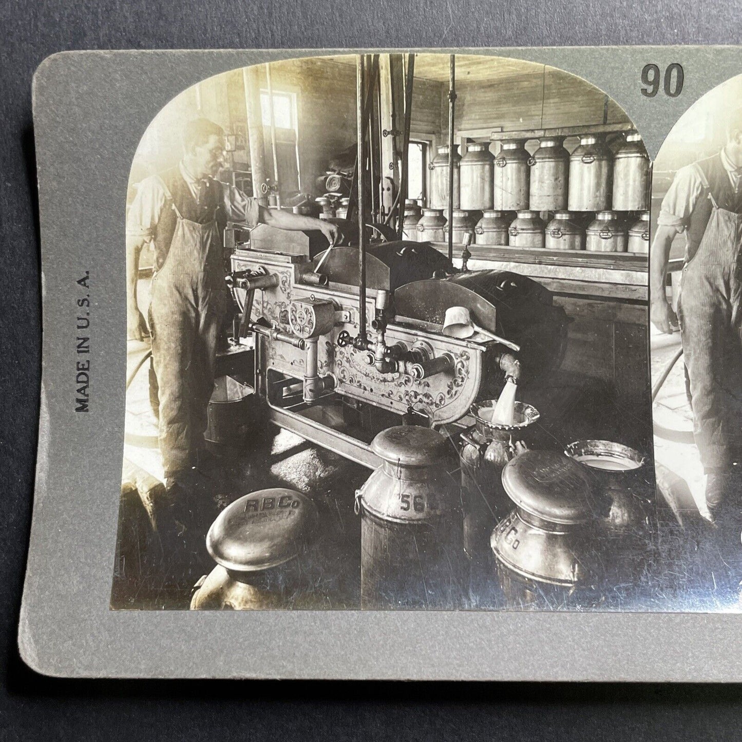 Antique 1908 RB Henry Milk Company Valhalla New York Stereoview Photo Card P1680