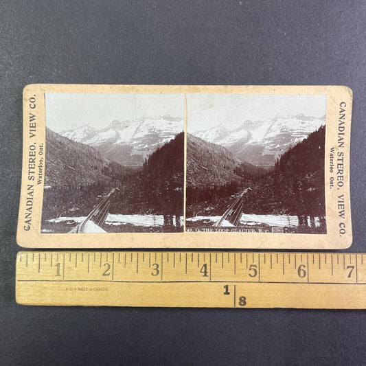 Loop Glacier British Columbia Canada Stereoview CPR Rail Views c1899 Y2112