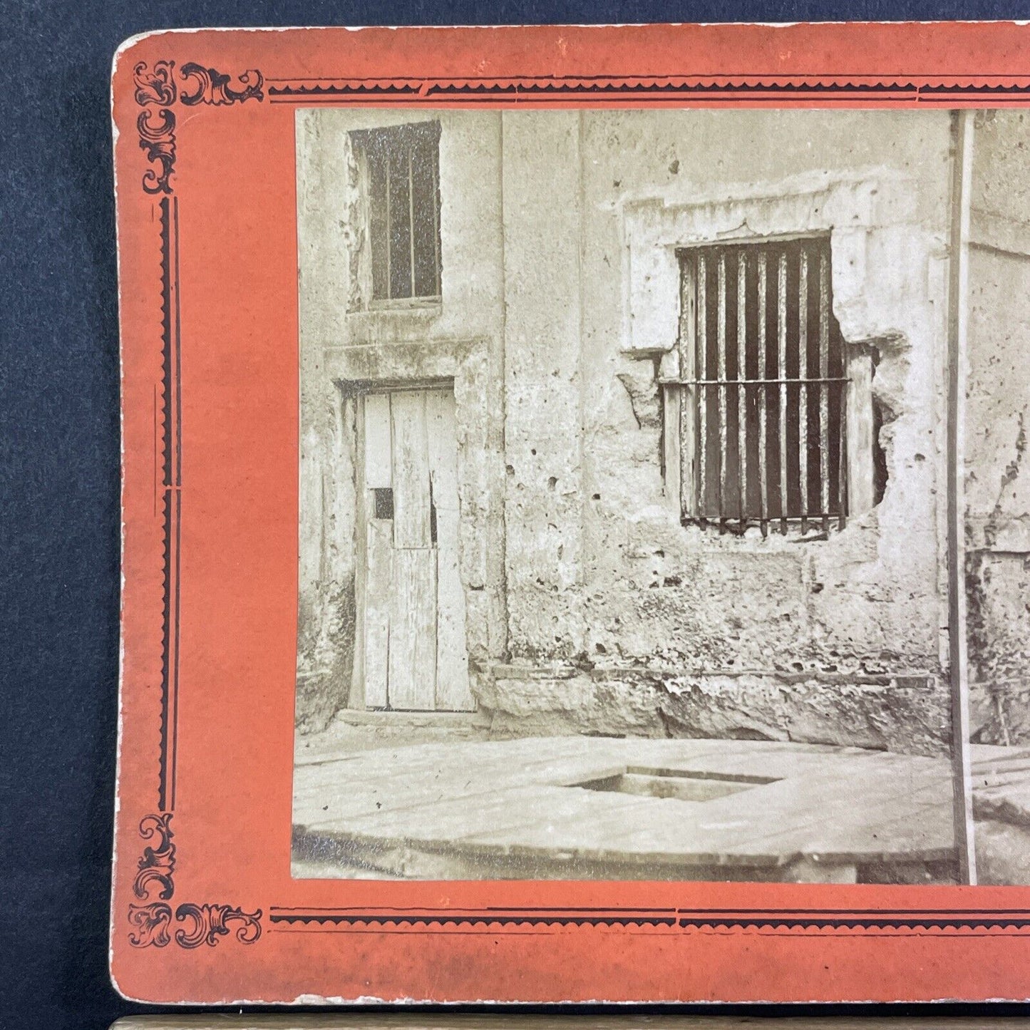 Wild Cat Seminole Native Indian Dungeon Stereoview St. Augustine FL c1870 Y069