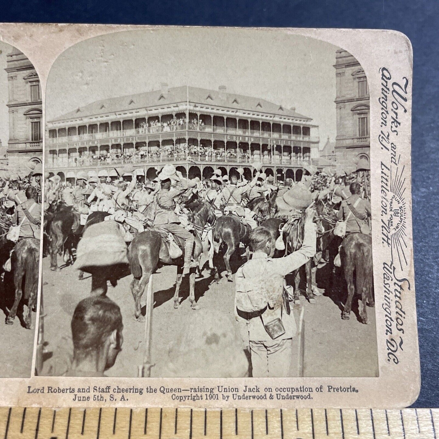 Antique 1901 The English Invade Pretoria South Africa Stereoview Photo Card 5543