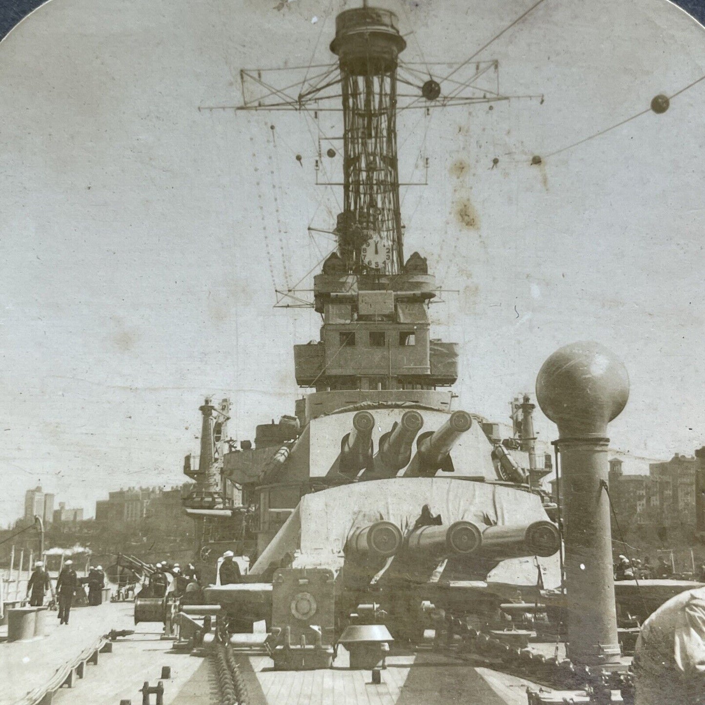 Antique 1919 USS Pennsylvania Navy Battleship Stereoview Photo Card P1948