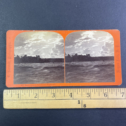 Where the Iron Barge Boat got Stuck Stereoview Charles Bierstadt c1870s Y2227