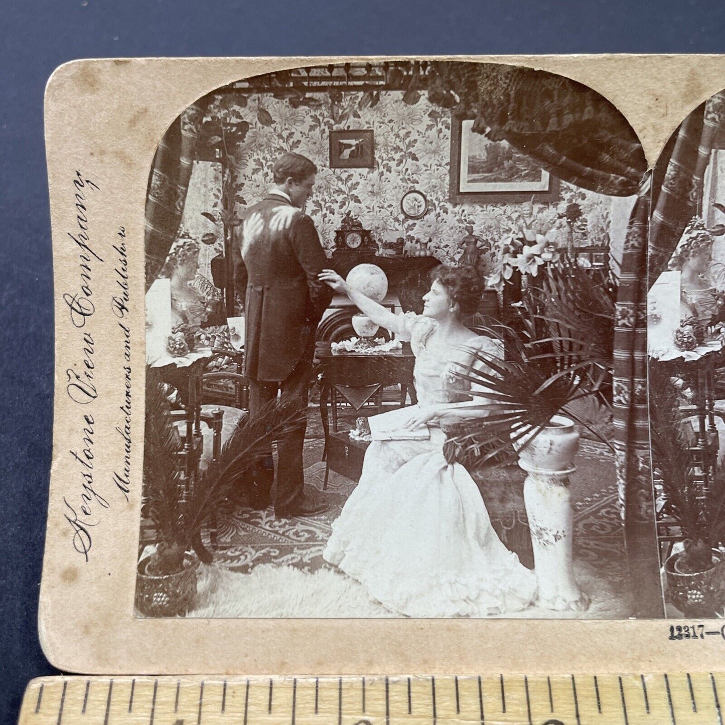 Antique 1903 Woman Accuses Man Of Affair With Cook Stereoview Photo Card P2621