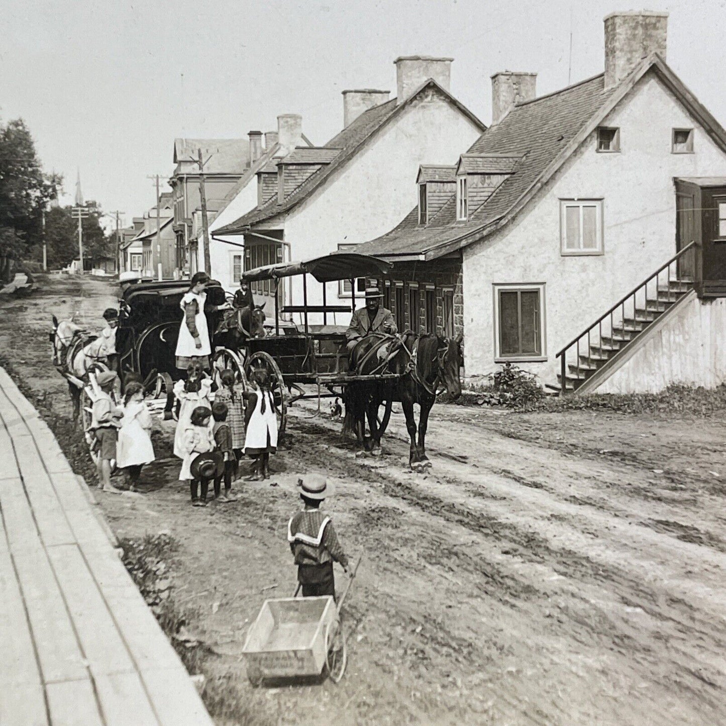 Chemin Royal Quebec City Canada Stereoview Beauford Road c1903 Y1712