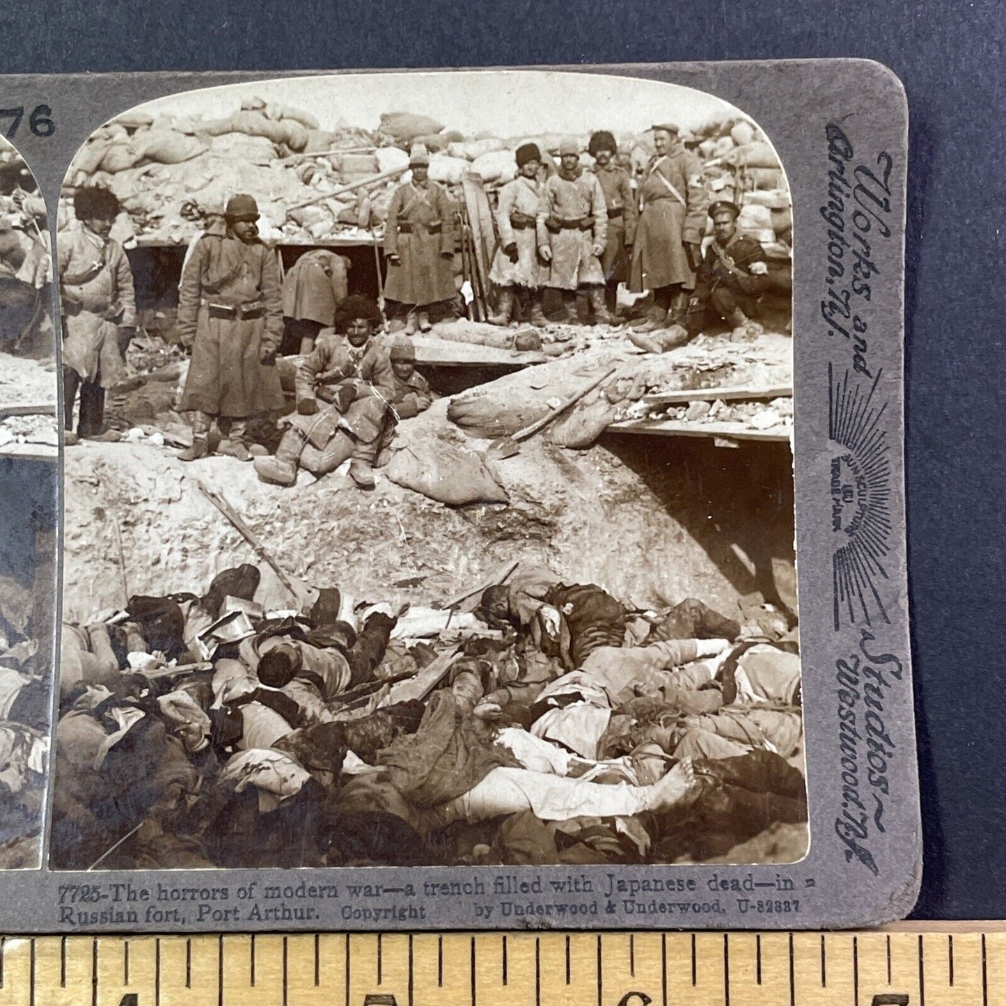 Japanese Mass Grave In China Stereoview Russo-Sino War Antique c1898 X2722