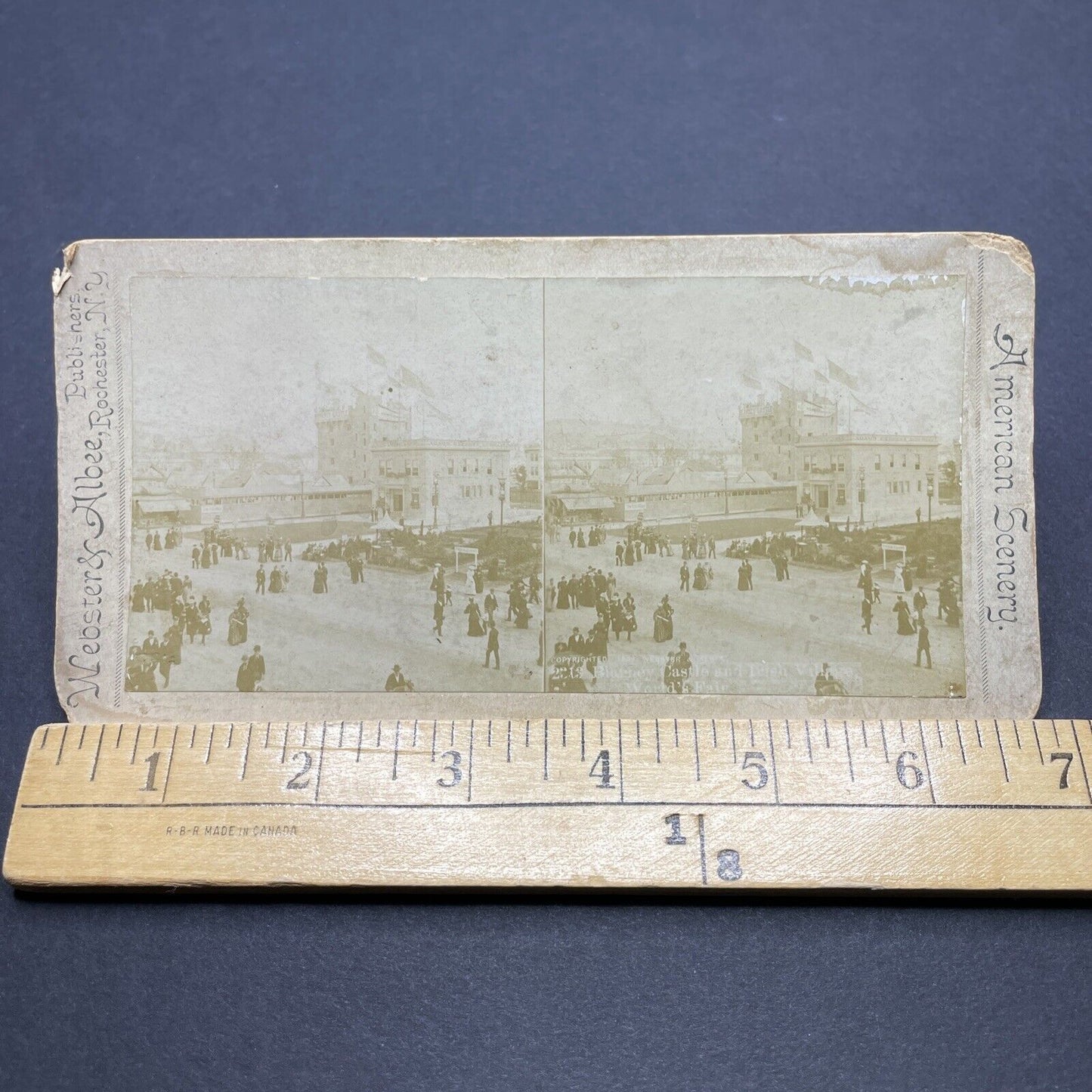 Antique 1893 Irish Village Chicago Illinois Stereoview Photo Card P1891