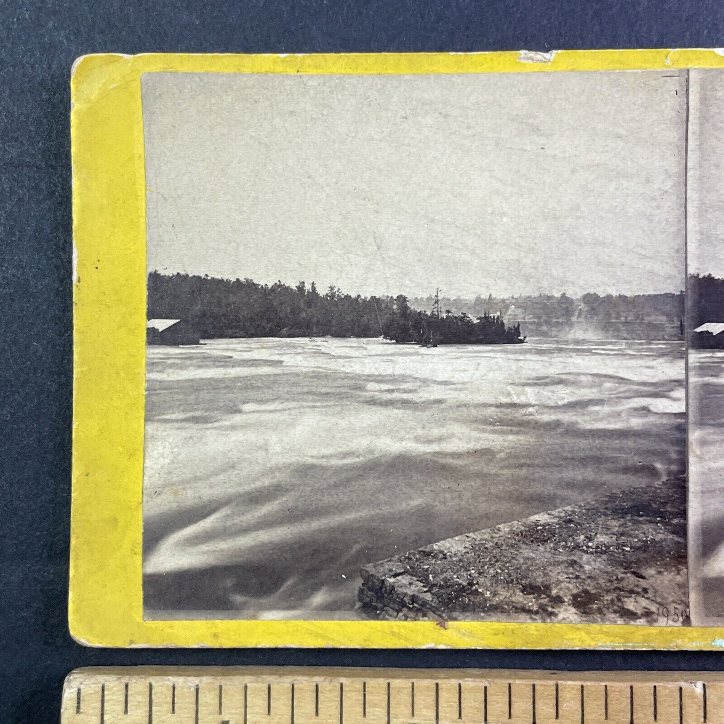 Top Of The Niagara River Above Falls Stereoview E&HT Anthony Antique c1868 X3655