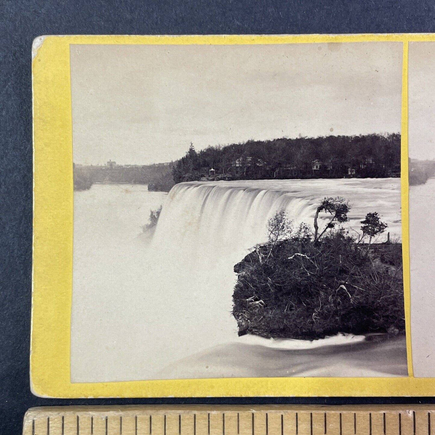 Goat Island Niagara Falls Ontario Canada Stereoview Antique c1870s Y1872