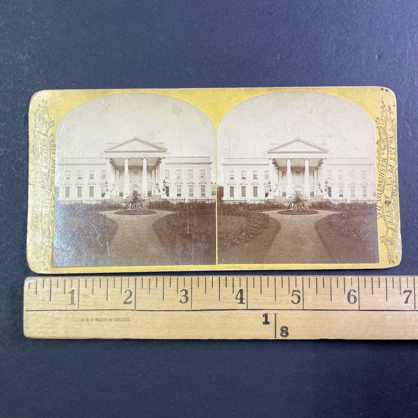 The White House Washington DC Stereoview John F. Jarvis Antique c1870s X3578