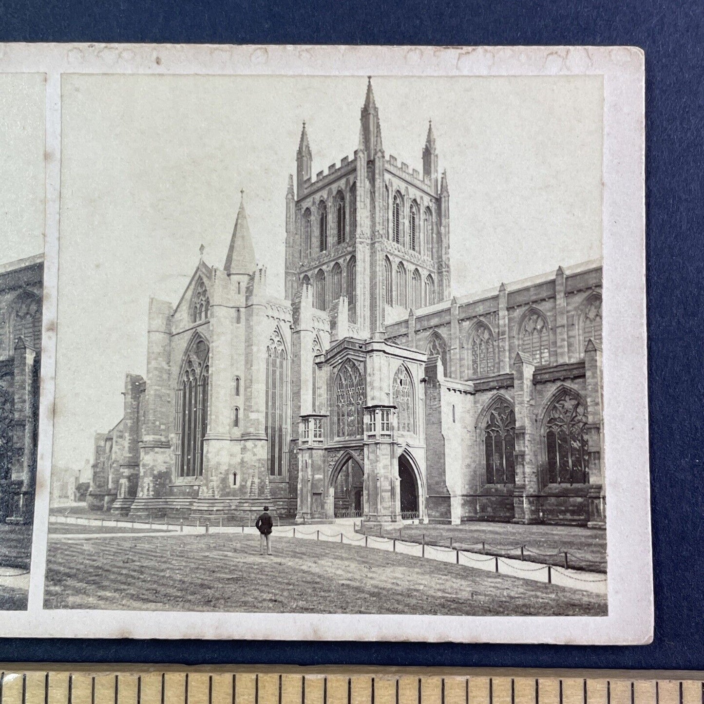 Hereford Cathedral England Stereoview Antique c1855 Y2200