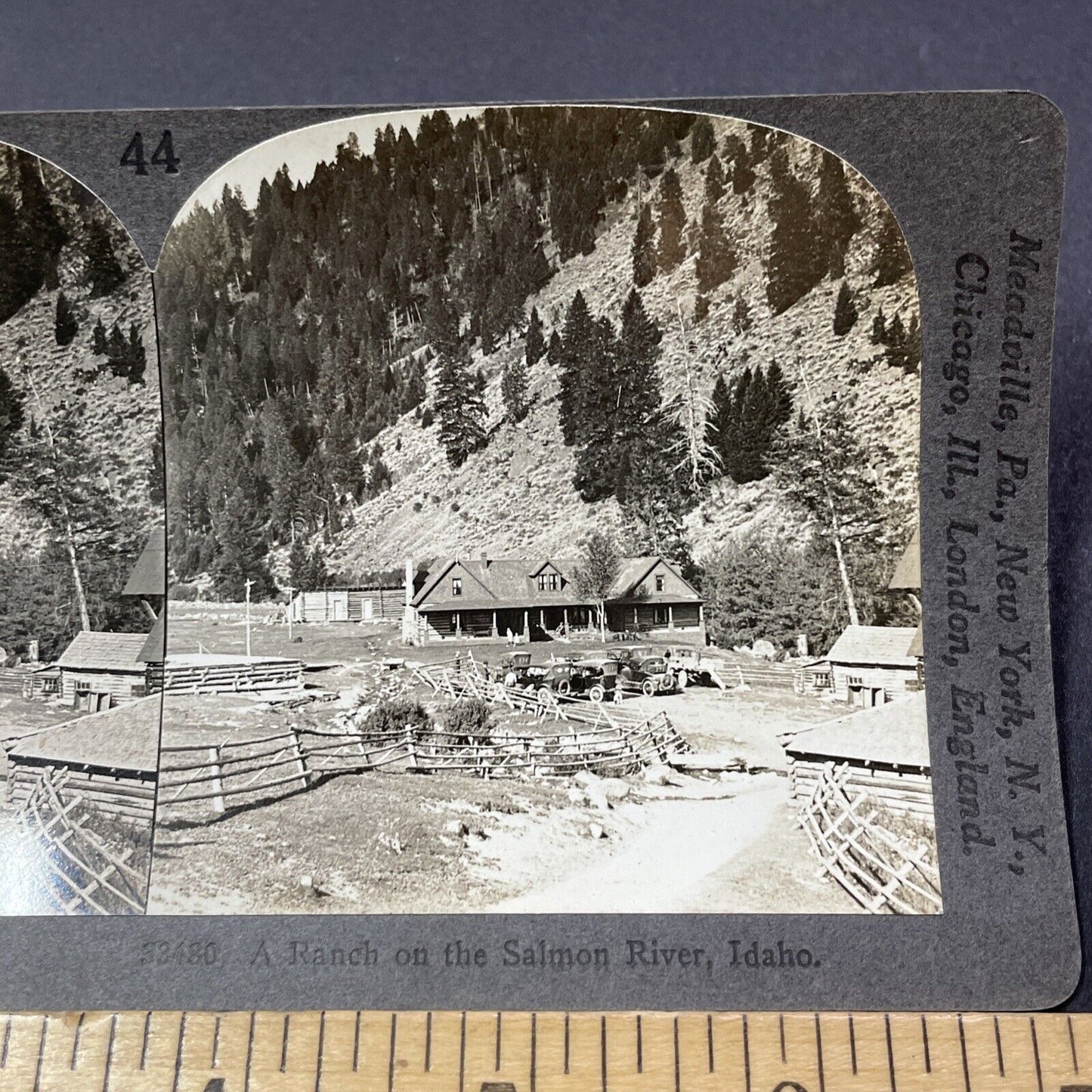 Antique 1910s Salmon River Idaho Ranch House Stereoview Photo Card V2176