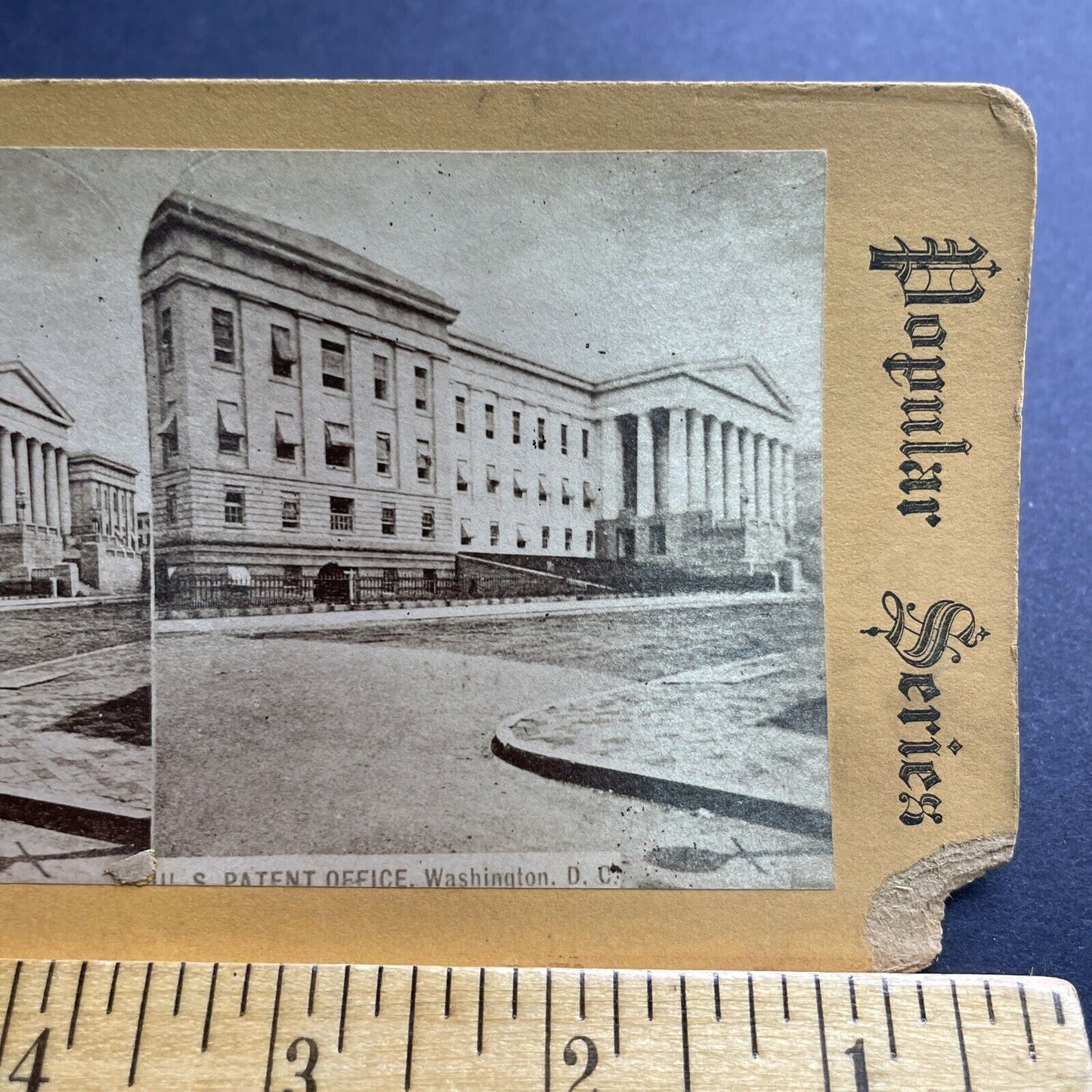 Antique 1860s US Patent Office Washington DC Stereoview Photo Card P2091