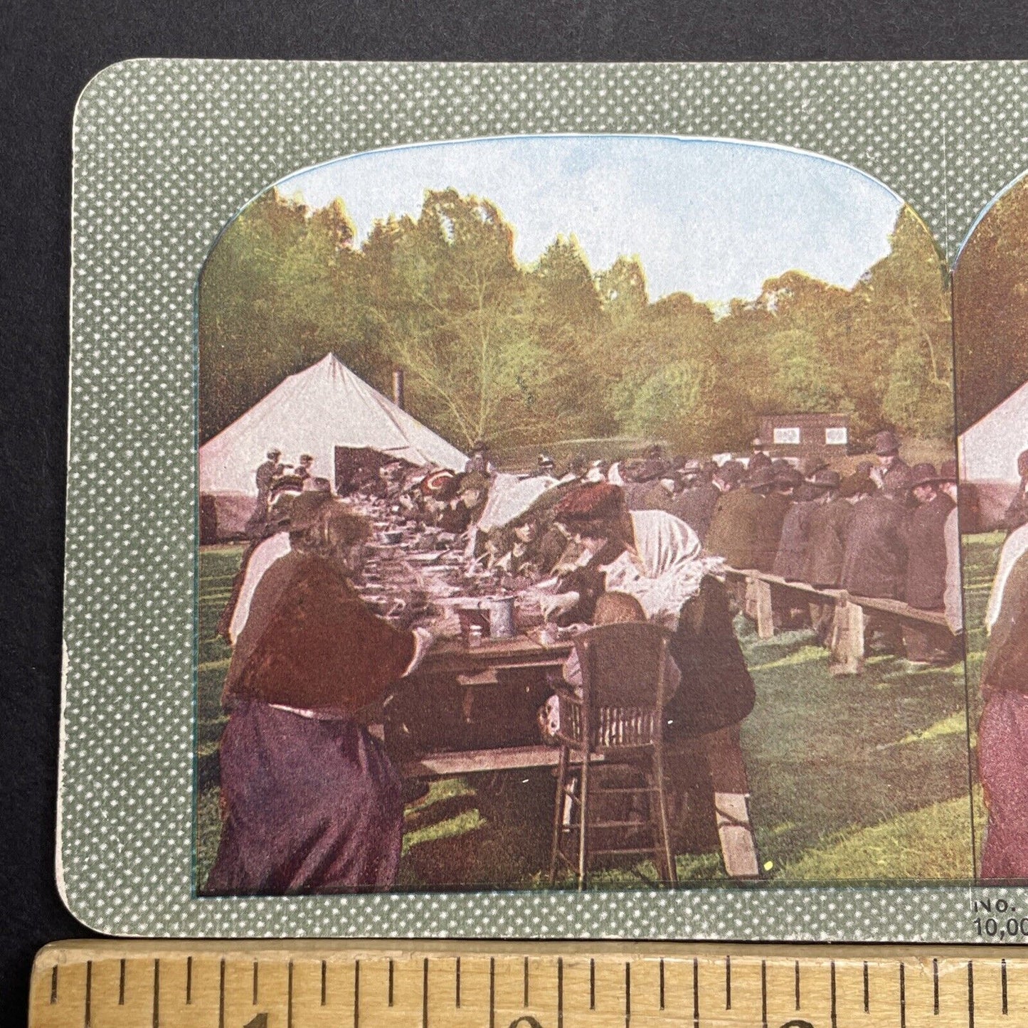 Antique 1910s San Francisco Earthquake Soup Lines Stereoview Photo Card 2300-32