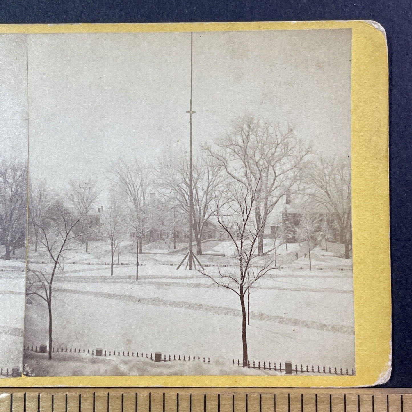 Lebanon New Hampshire Stereoview ET Brigham Photo Card Antique c1868 X928