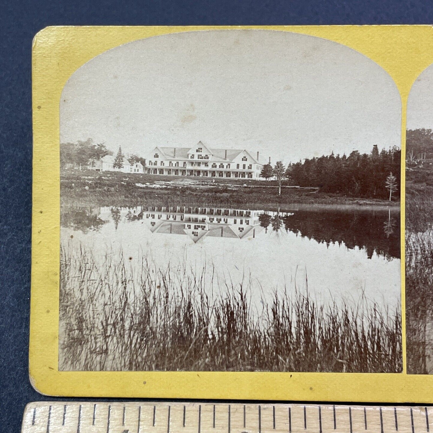 Antique 1870s Crawford House Hotel New Hampshire Stereoview Photo Card V1997