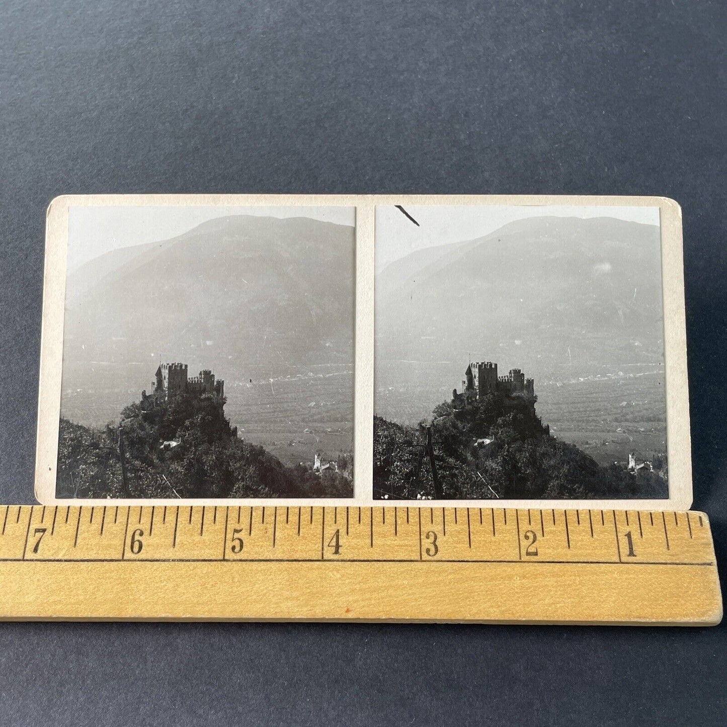 Antique 1925 Brunnenberg Castle Tirol Italy OOAK Stereoview Photo Card P3255