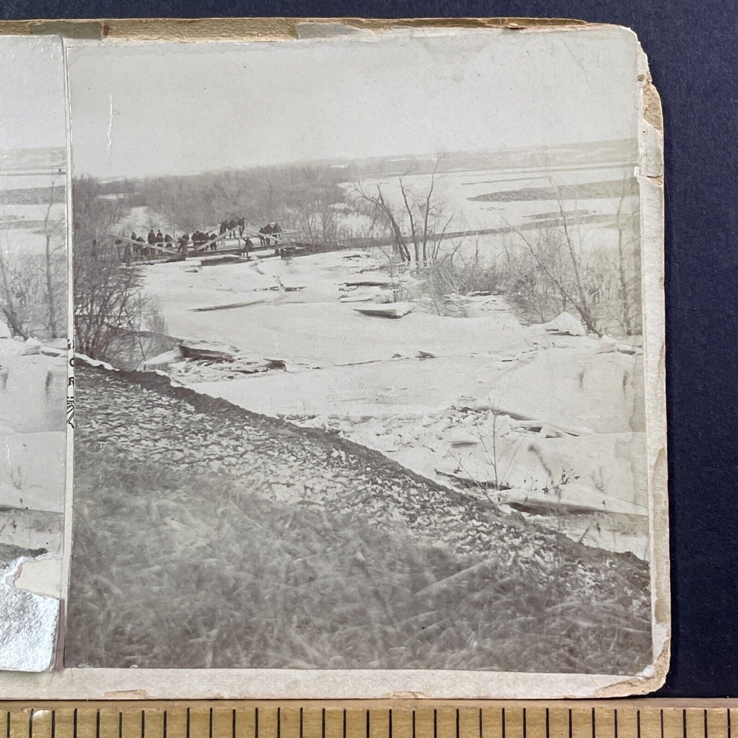 Saint John River Flood Disaster Stereoview New Brunswick Antique c1902 X2435