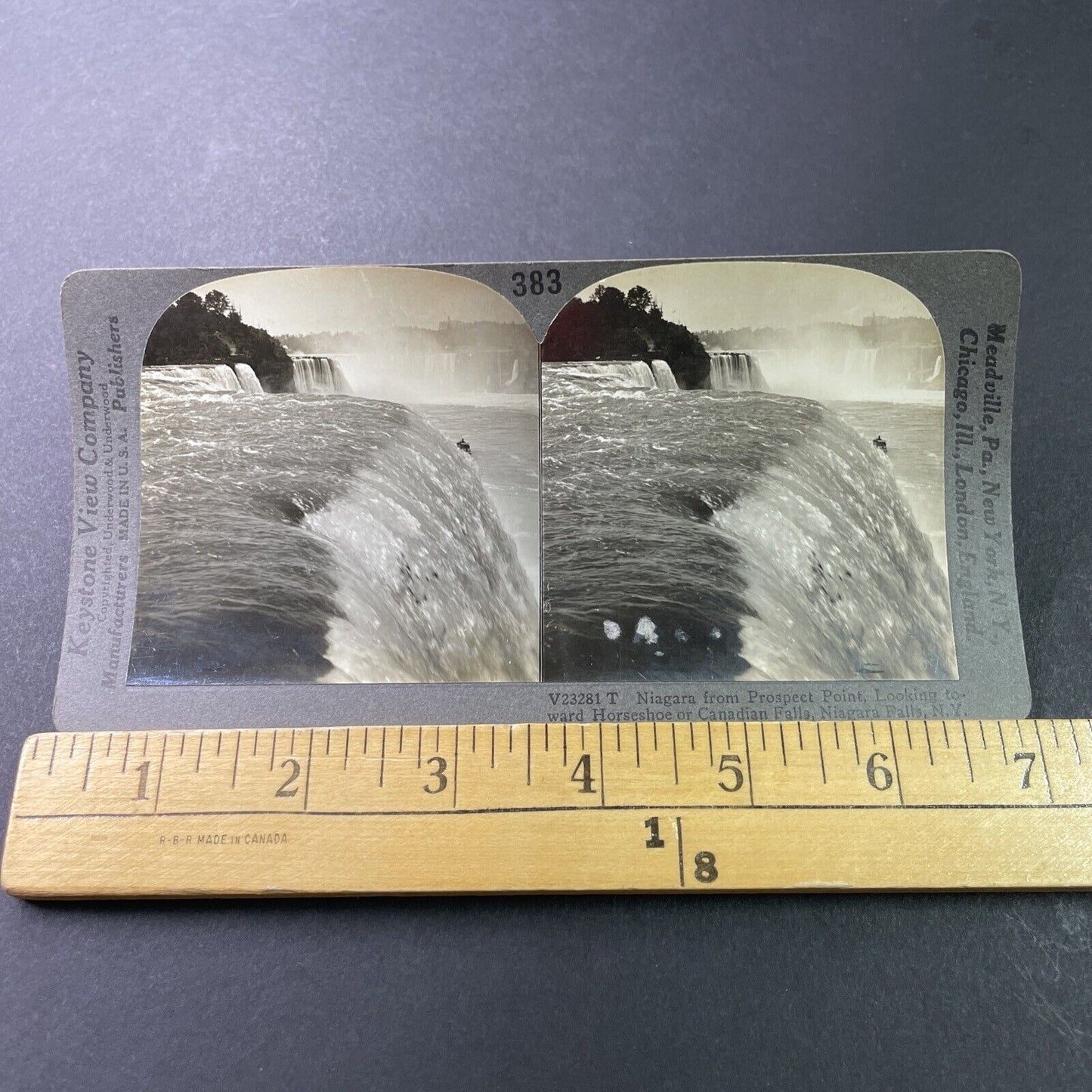 Antique 1920s Top Of Niagara Falls US Side Stereoview Photo Card P3283