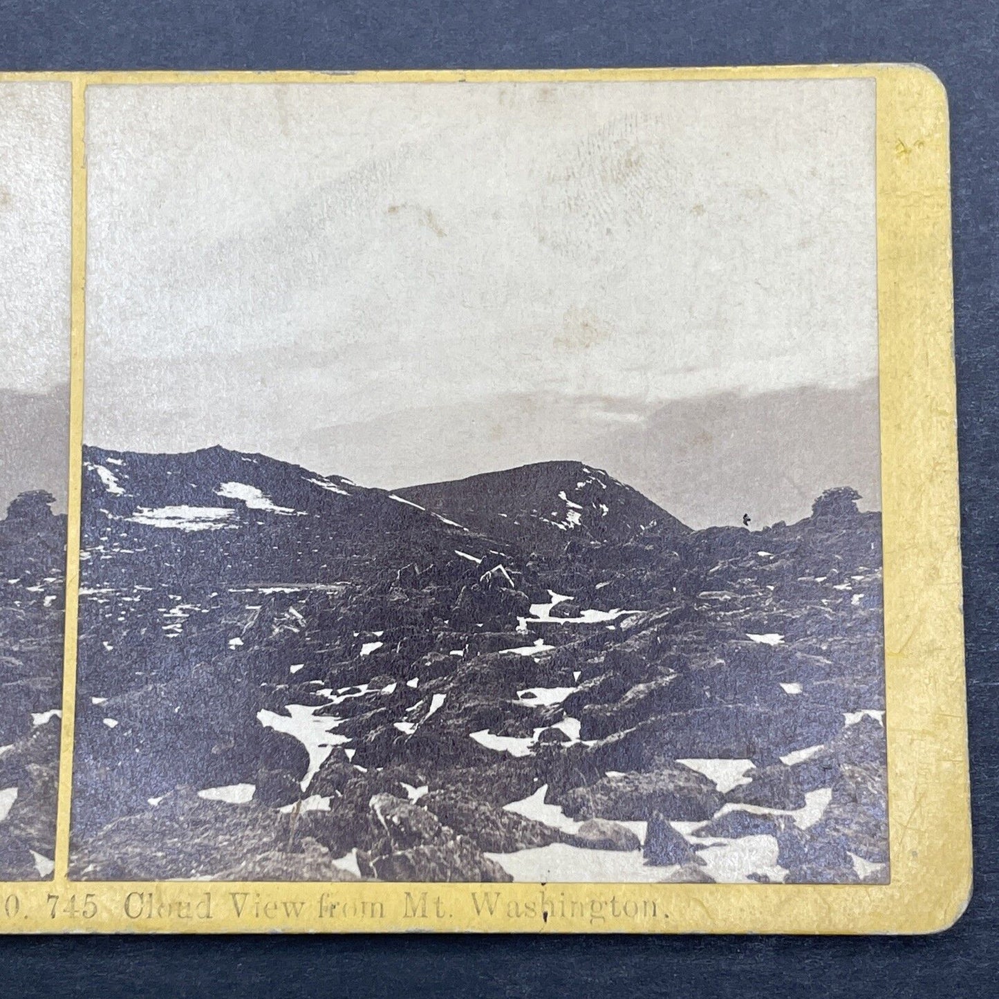 Antique 1870s First Photos Of Mount Washington Stereoview Photo Card P1158