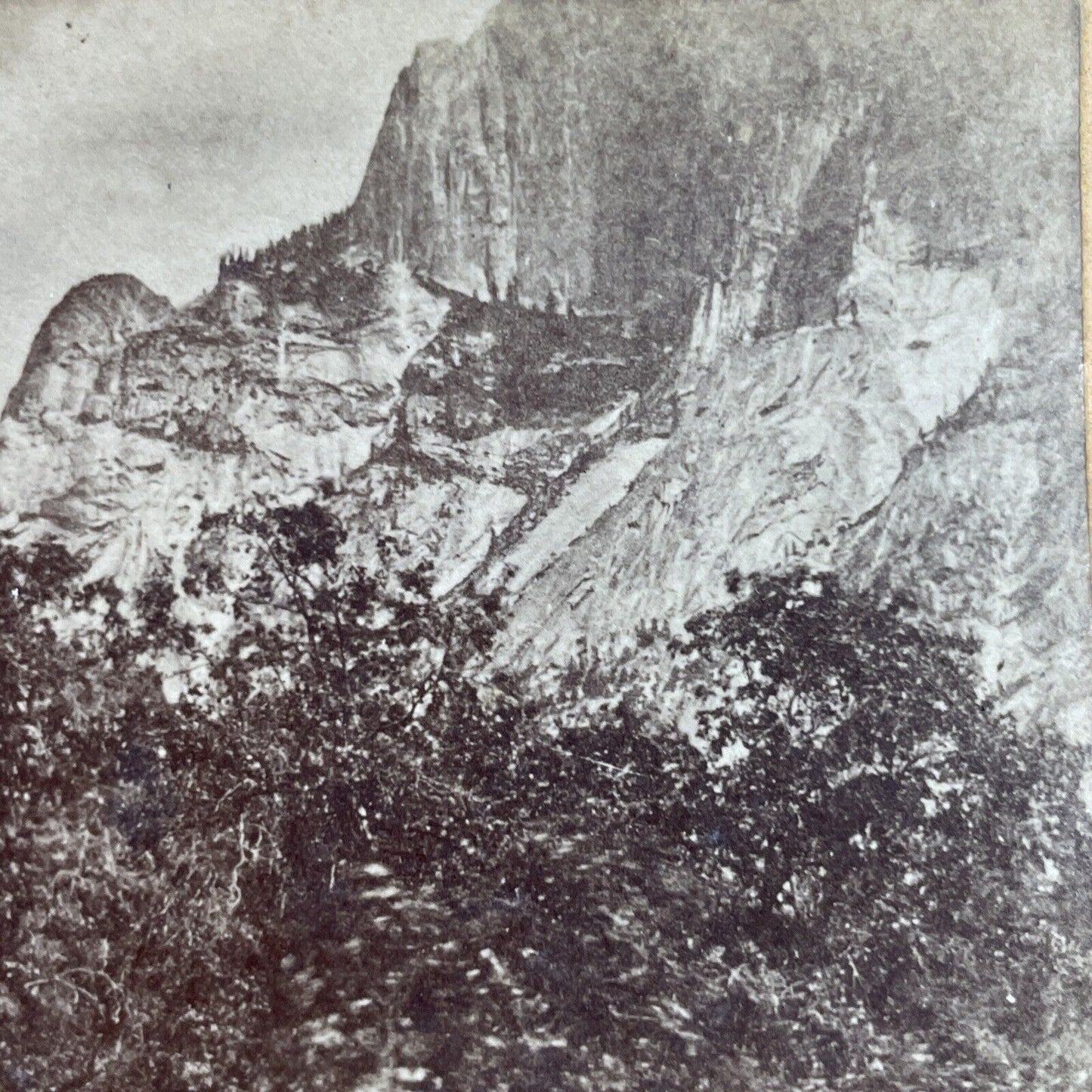 Antique 1870s South Dome Yosemite Park CA Stereoview Photo Card P3527