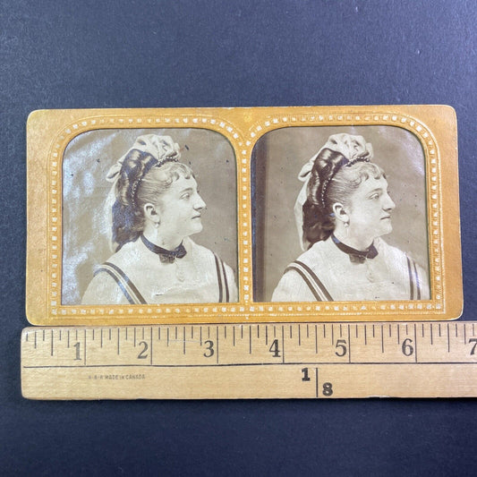 Actress As Mademoiselle Duclos Stereoview French Tissue Antique c1860s XT2109