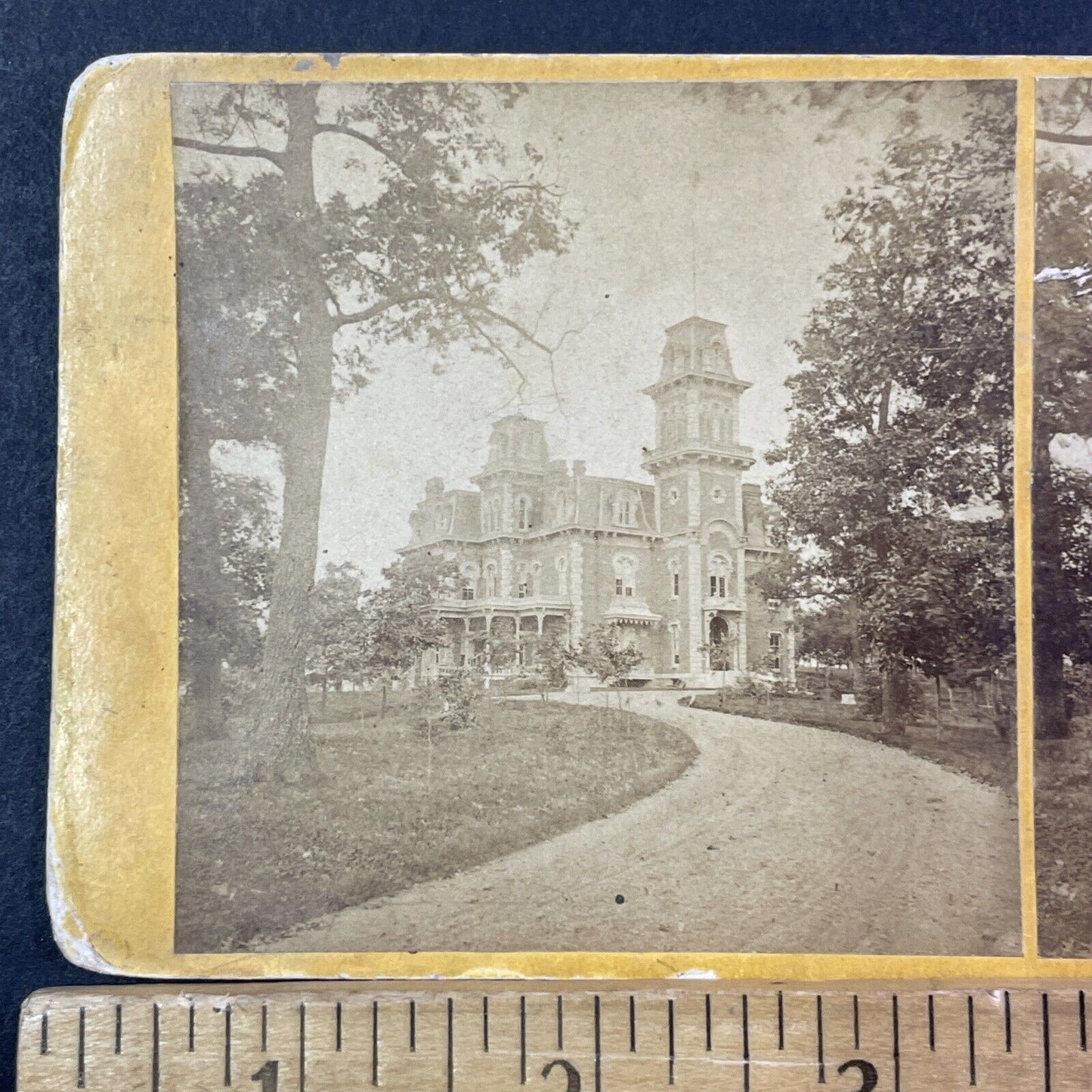 Terrace Hill Des Moines Iowa Stereoview Benjamin F Allen Antique c1870 X2551