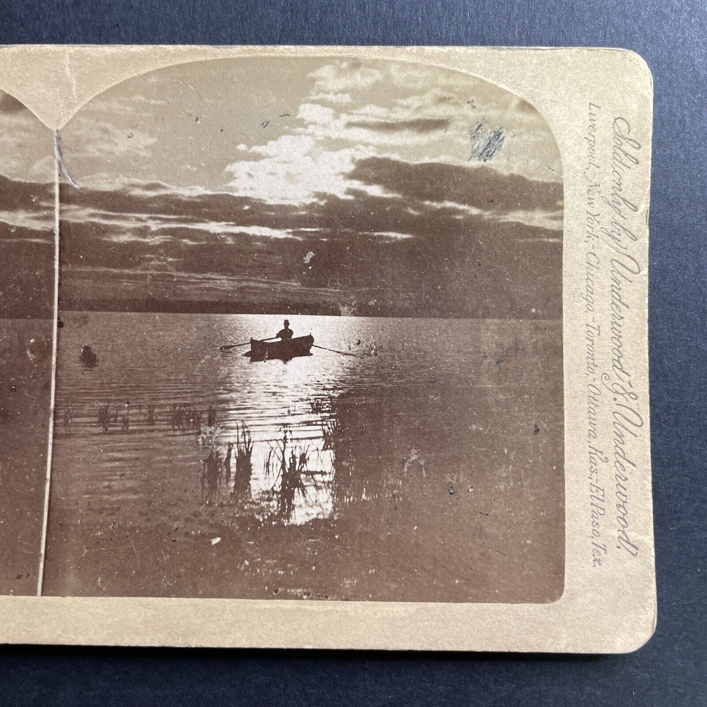 Antique 1896 Niagara River Chippawa Ontario Stereoview Photo Card P1587