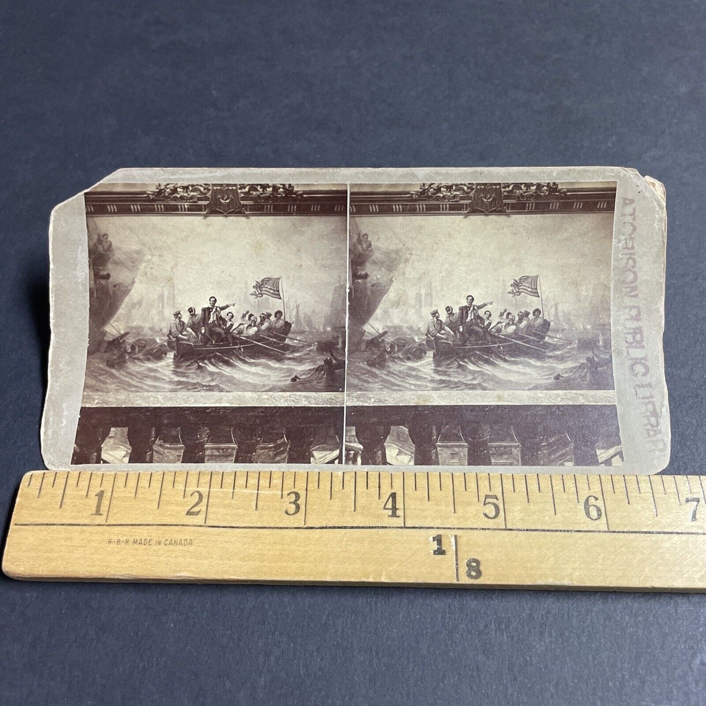 Antique 1870s Start Of The American Revolution Stereoview Photo Card P4271