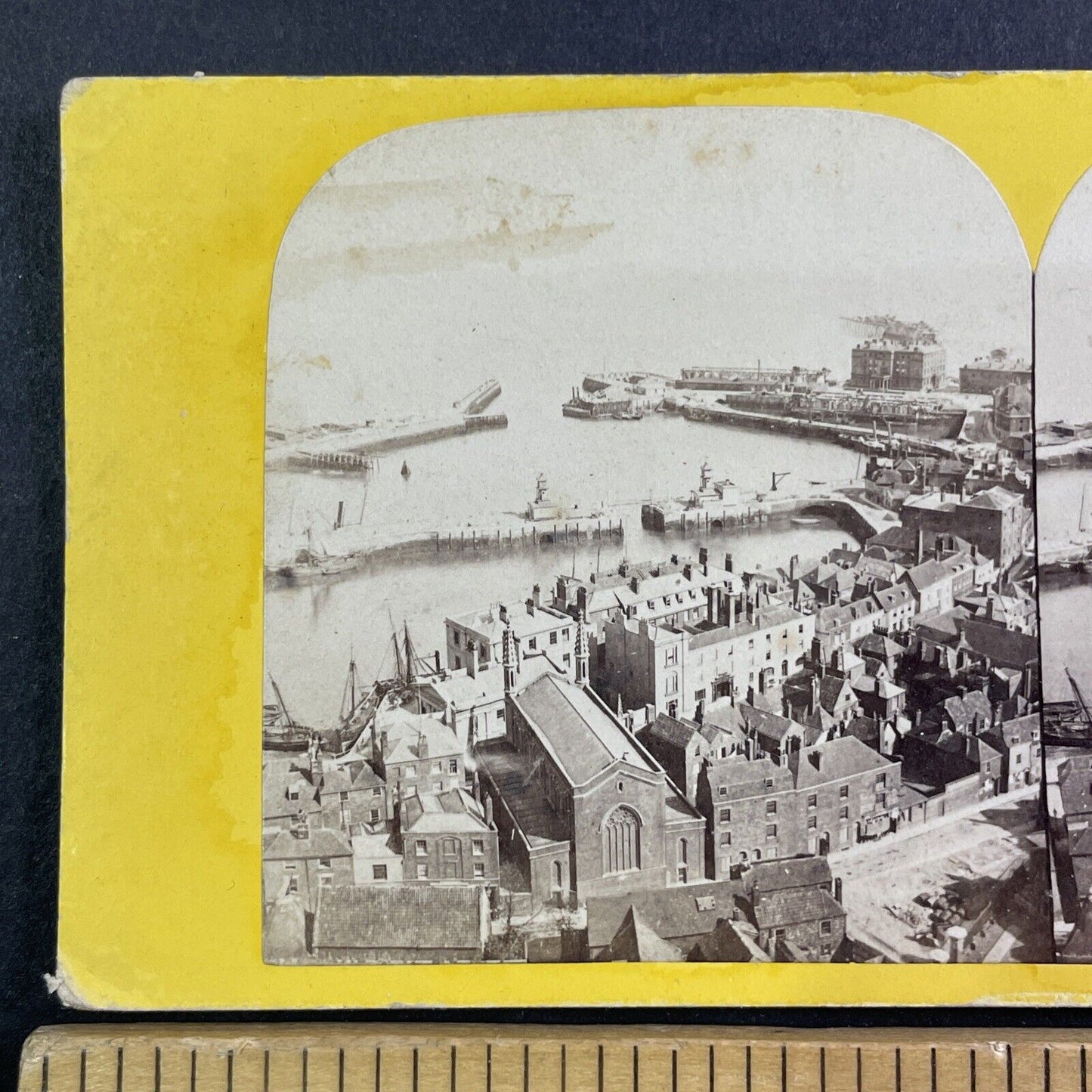 Dover Harbour England Stereoview William Russell Sedgfield Antique c1860s Y153