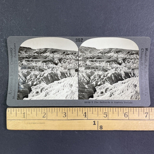 The Badlands Desert of Eastern Nevada Stereoview Antique c1910s Y1132