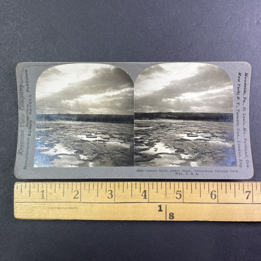 Geyser Lower Basin Yellowstone Park Stereoview Wyoming Antique c1904 Y966