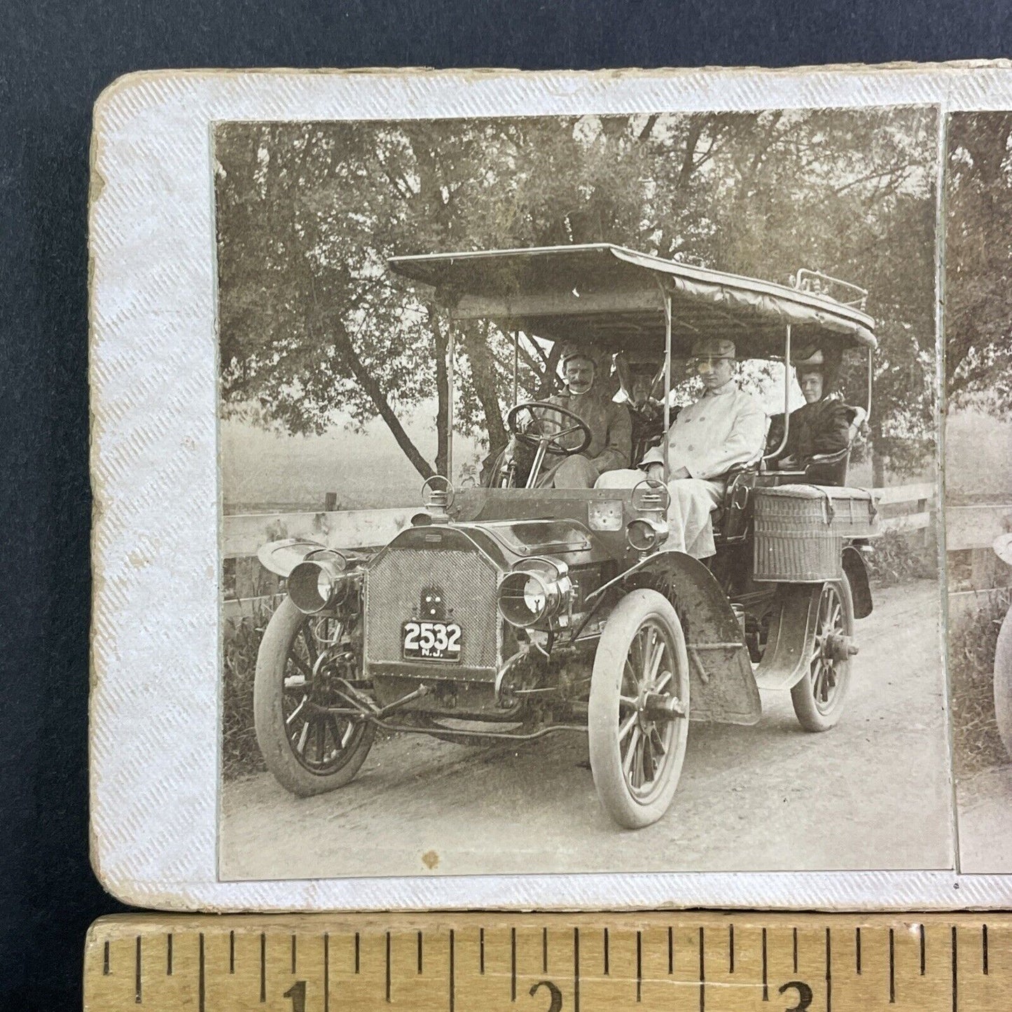 1905 Peerless Motors Direct Drive Stereoview New Jersey Antique c1905 X1510