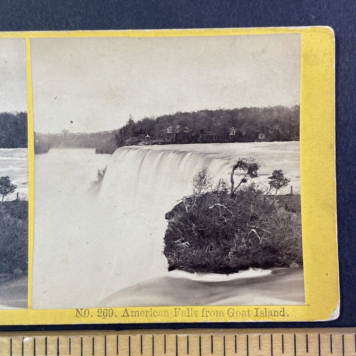 Goat Island Niagara Falls Ontario Canada Stereoview Antique c1870s Y1872