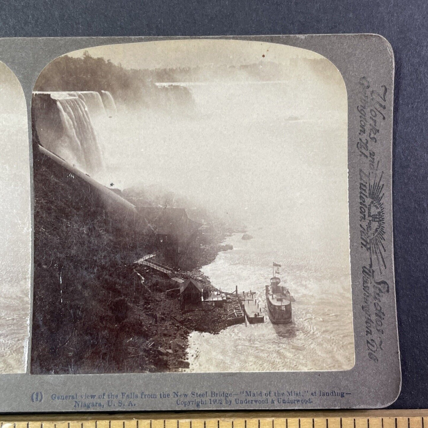 Maid of the Mist at Steamer Dock Stereoview Strohmeyer Antique c1902 Y1780