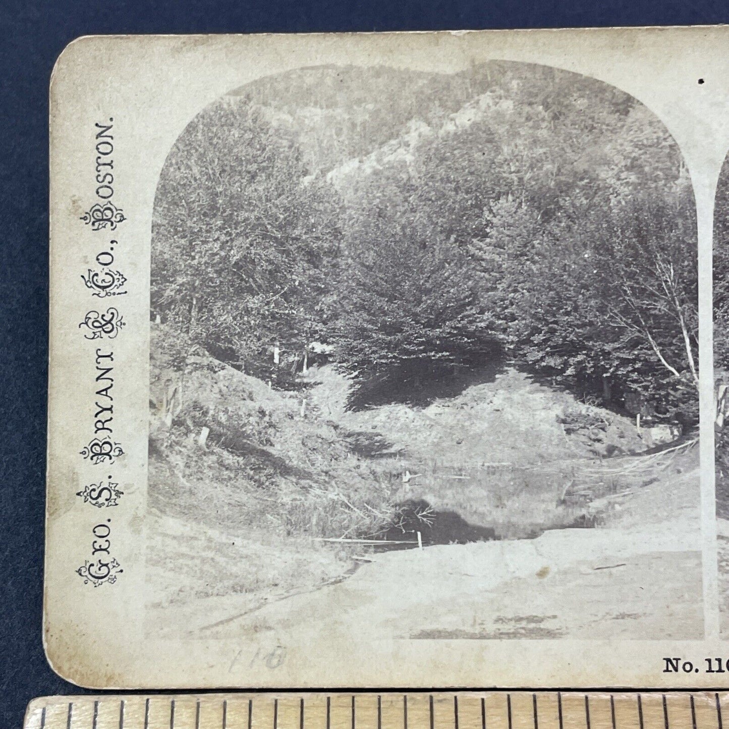 Antique 1870s Humphrey's Ledge North Conway NH Stereoview Photo Card V1777