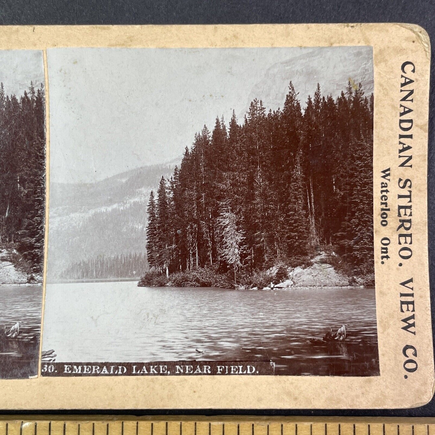 Emerald Lake in Field British Columbia Stereoview CPR Rail Views c1899 Y2110