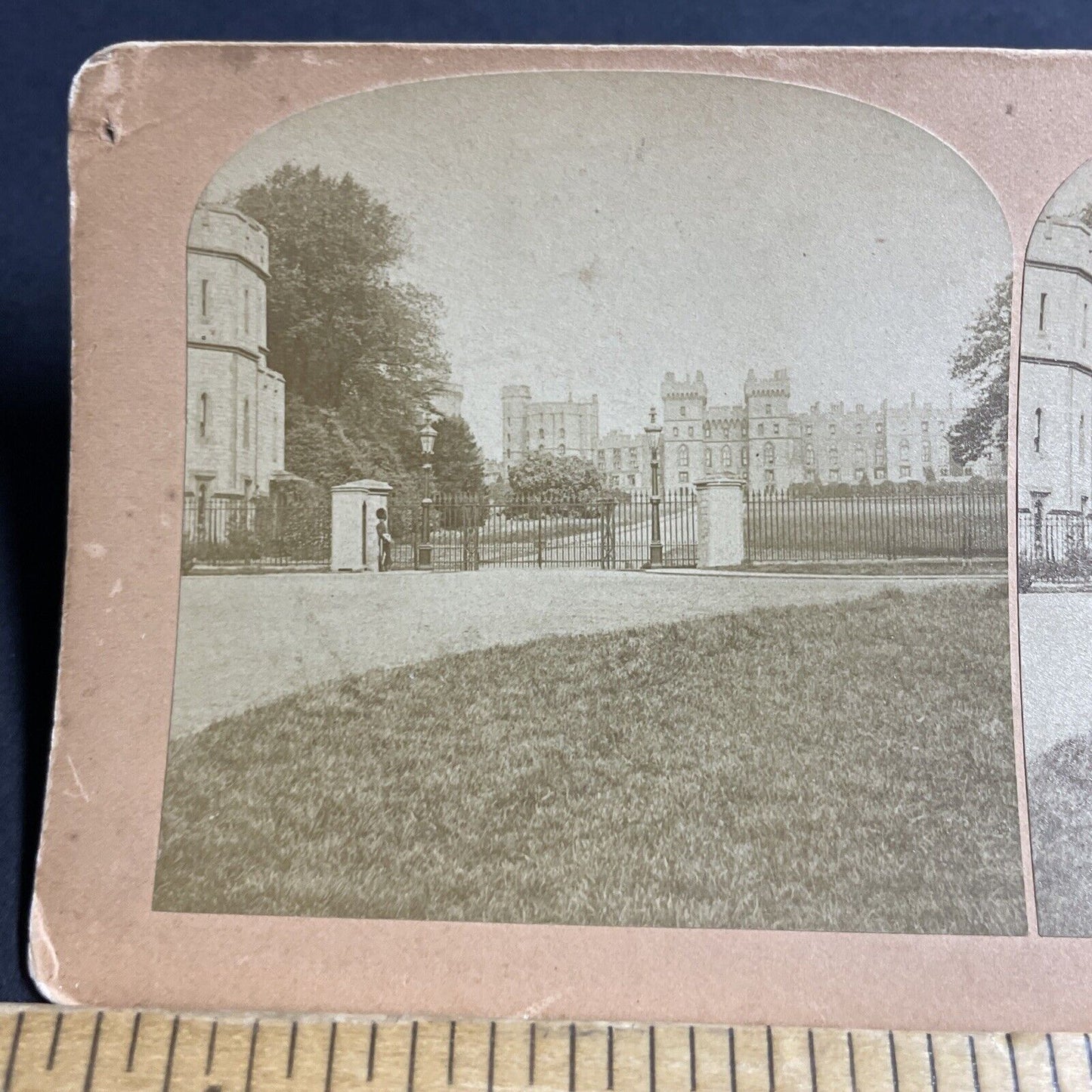 Antique 1891 The Royal Entrance At Windsor Castle Stereoview Photo Card P4397