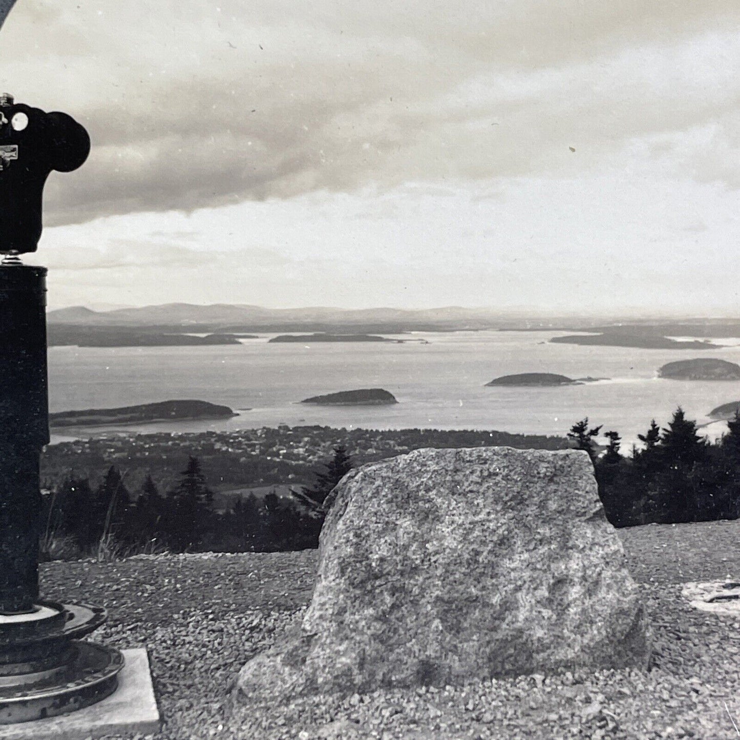 Bar Harbor Porcupine Islands Stereoview Maine Antique c1935 Y419