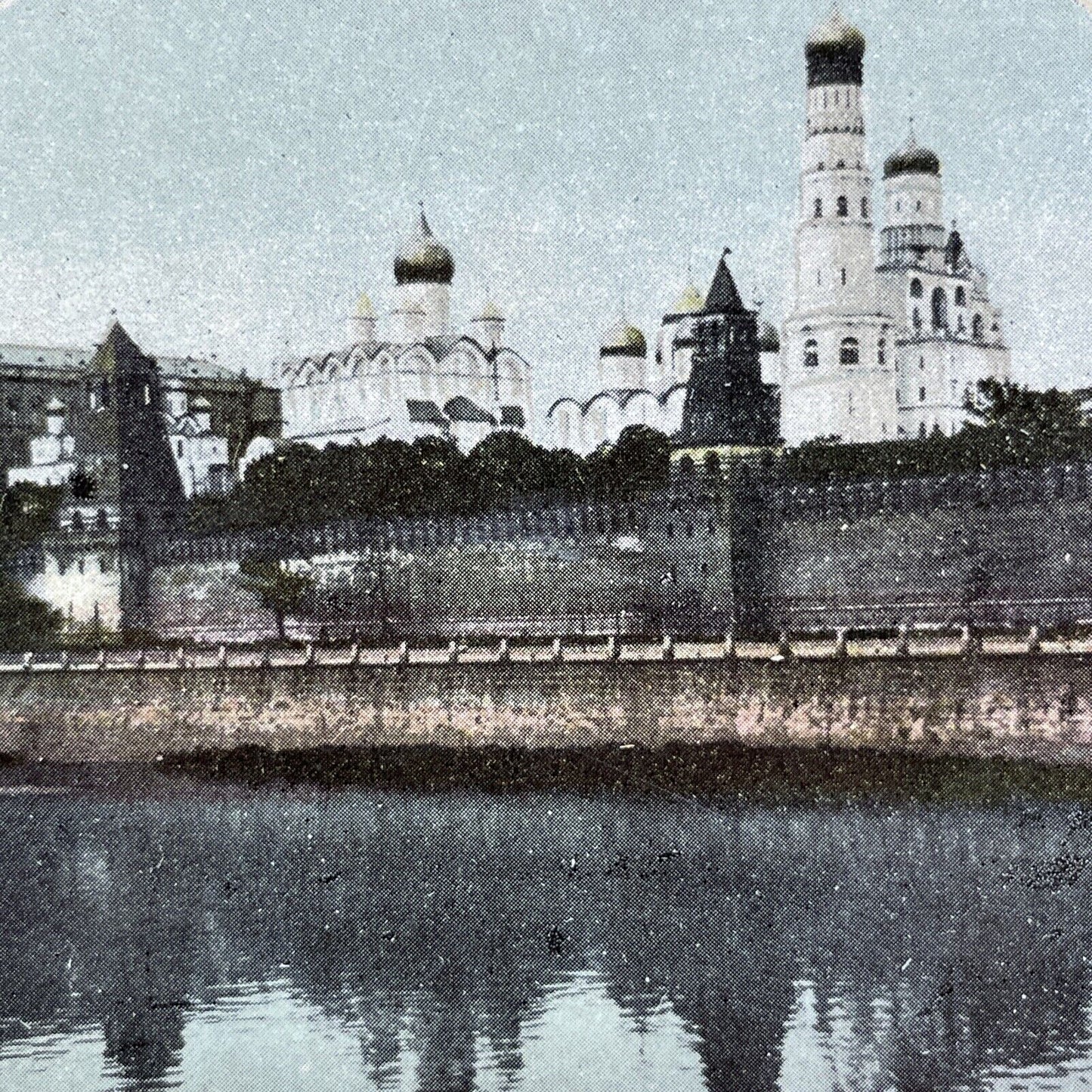 Antique 1910s The Kremlin In Moscow Russia Stereoview Photo Card V3582