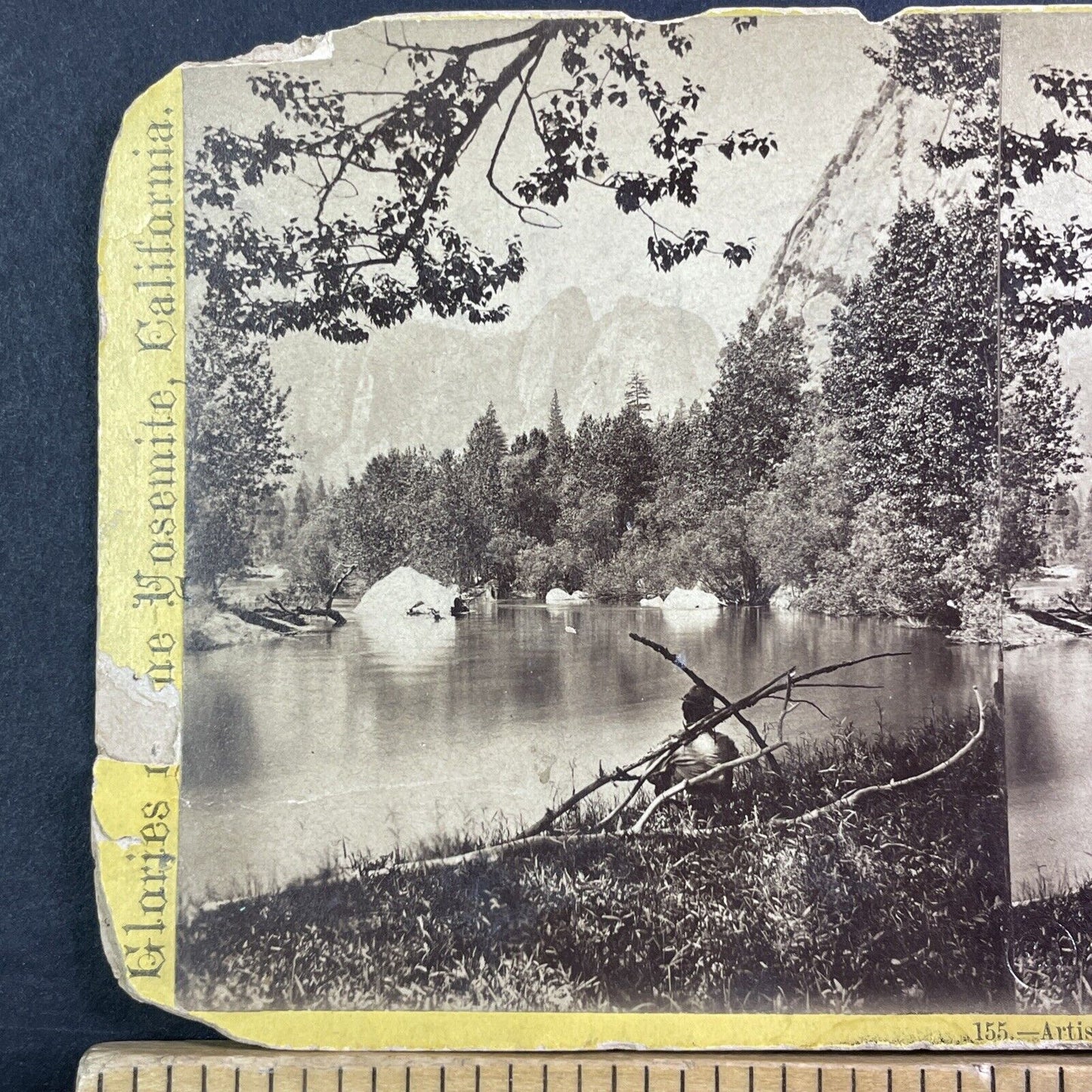 Glories Of Yo-Semite Stereoview Merced River E&HT Anthony Antique c1870 X3707