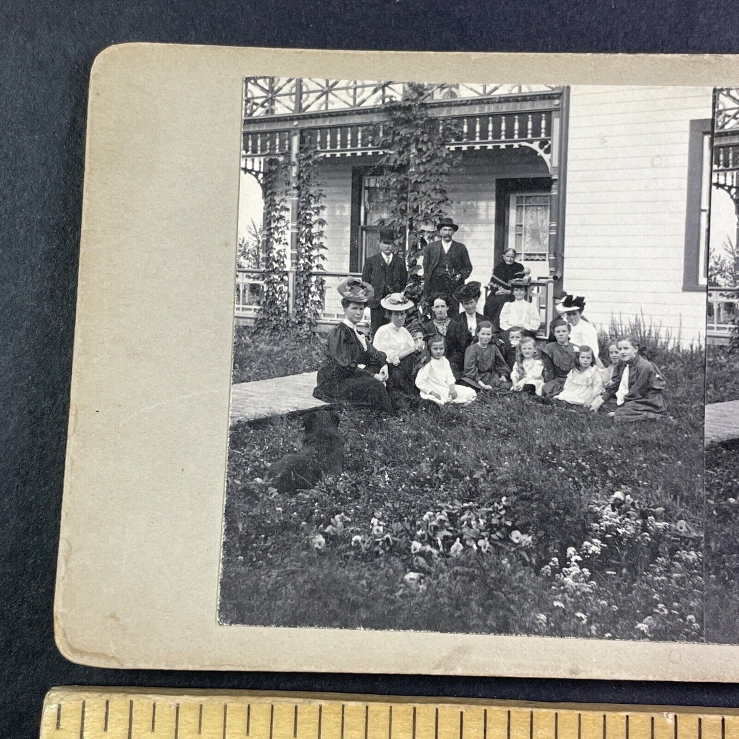 Sir Robert Borden and Lady Borden Stereoview Prime Minister Antique c1908 Y2724