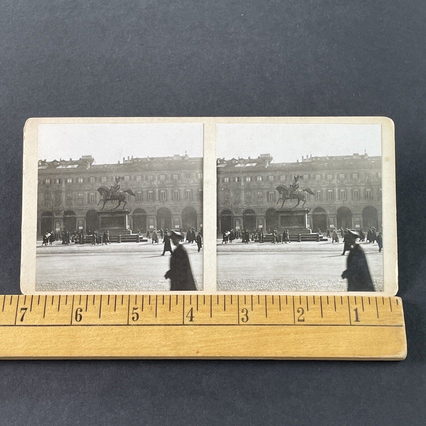 Antique 1925 Duke Emanuele Filiberto Turin Italy OOAK Stereoview Photo Card 3222