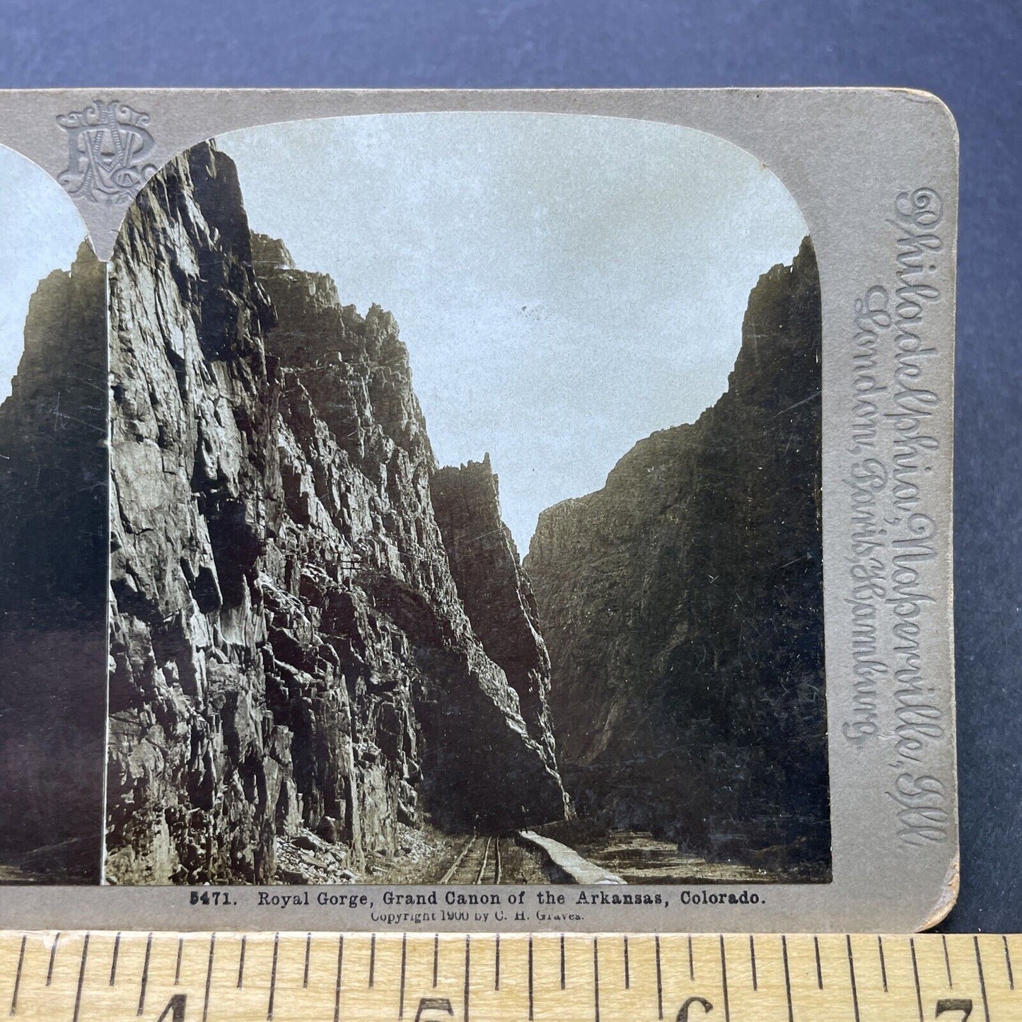 Antique 1900 Arkansas Valley Railroad Colorado Stereoview Photo Card P2510