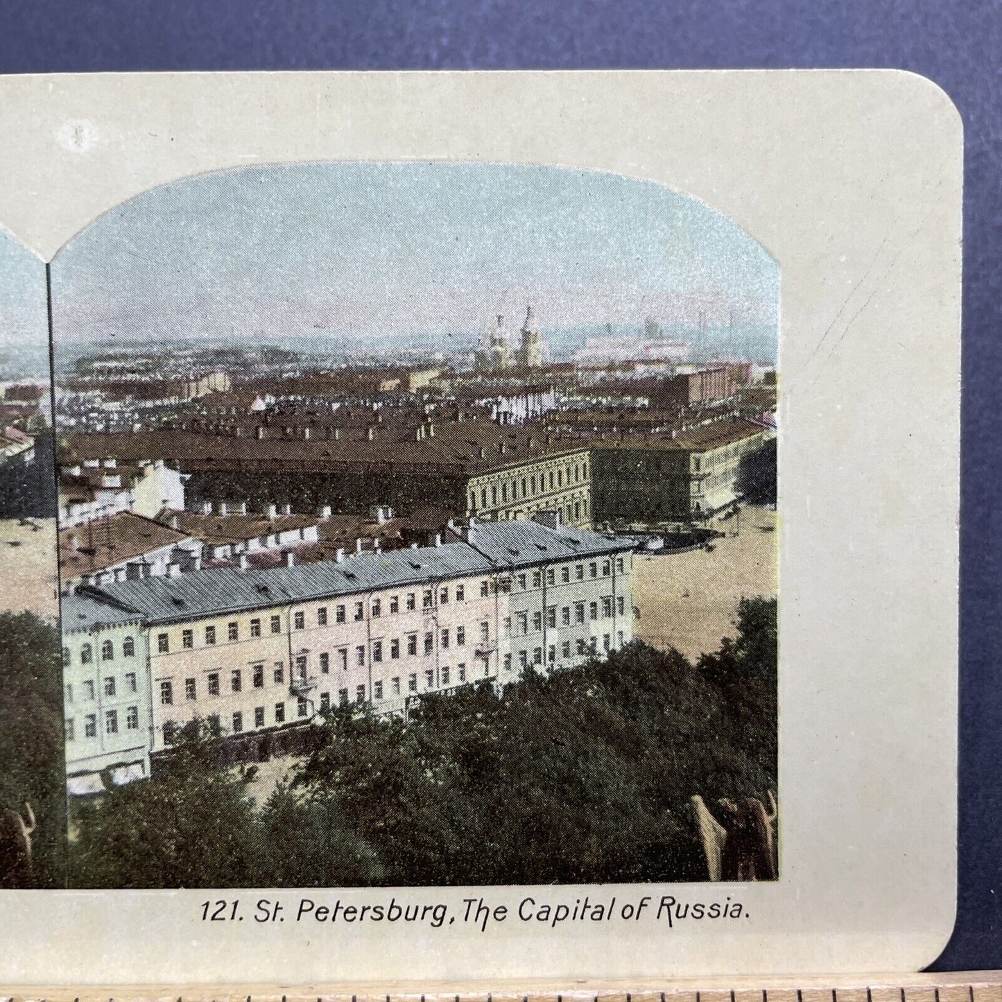 Antique 1910s St. Petersburg Russia City View Stereoview Photo Card V3576